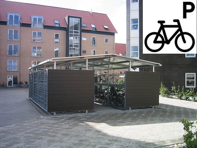 2 etagers cykelparkering Lundemarken Holbæk, Lars Hørlyck, Thomas Kuldegaards Tegnestue